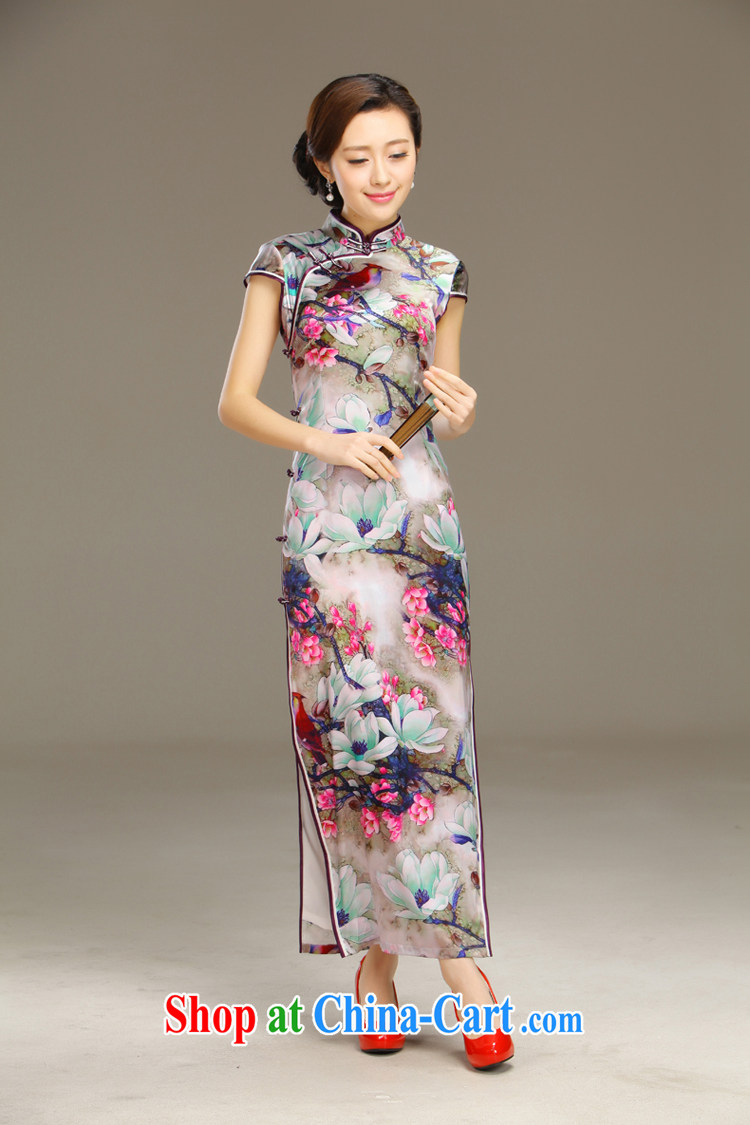Slim li know smoke Ngai retro Beauty Fashion improved sense of Korea long cheongsam dress daily spring and summer new QLZ Q 15 6055 smoke Ngai XXL pictures, price, brand platters! Elections are good character, the national distribution, so why buy now enjoy more preferential! Health