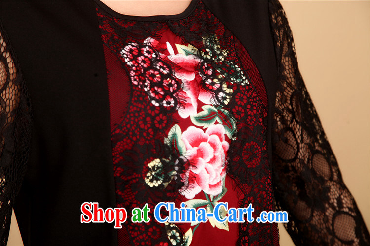 Bong-ki Paul 2015 spring and summer new stylish blouses skirts Tang with improved female short dresses Chinese lace long-sleeved Ethnic Wind mom with green 4 XL pictures, price, brand platters! Elections are good character, the national distribution, so why buy now enjoy more preferential! Health