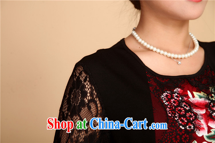 Bong-ki Paul 2015 spring and summer new stylish blouses skirts Tang with improved female short dresses Chinese lace long-sleeved Ethnic Wind mom with green 4 XL pictures, price, brand platters! Elections are good character, the national distribution, so why buy now enjoy more preferential! Health