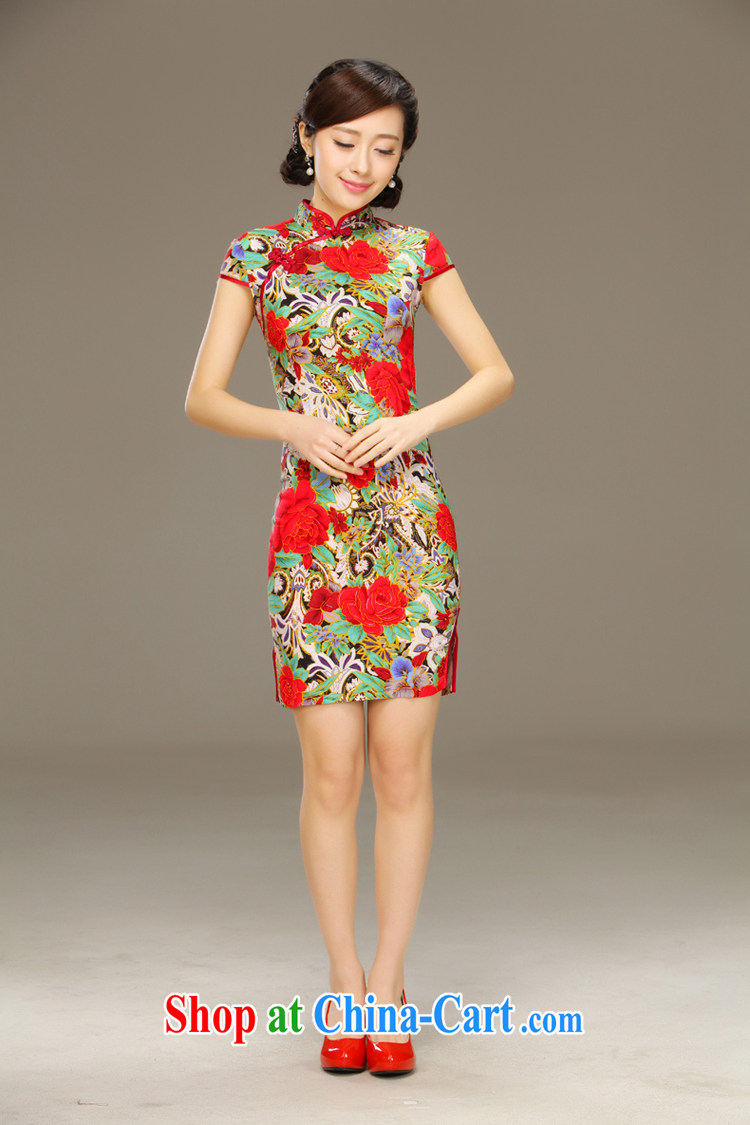 Slim li know Hong Kong dust 2015 new dresses spring and summer improved stylish cotton cultivation the cheongsam dress style QLZ Q 15 6057 Hong Kong dust XXL pictures, price, brand platters! Elections are good character, the national distribution, so why buy now enjoy more preferential! Health