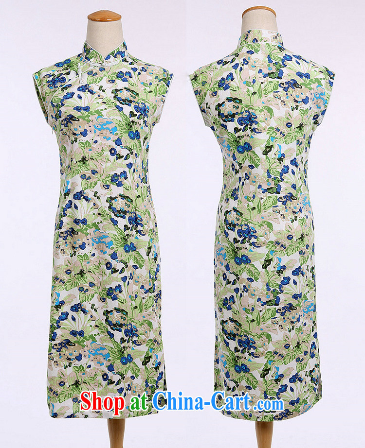Jessup, summer, new Ethnic Wind improved cultivation linen dresses hand-tie cheongsam dress sleeveless blue out of the blue L pictures, price, brand platters! Elections are good character, the national distribution, so why buy now enjoy more preferential! Health