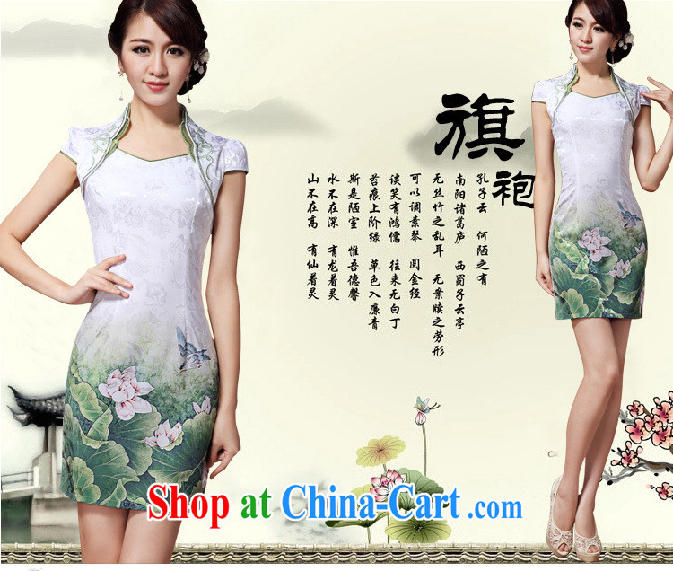 Shallow end female dresses, for Chinese Chinese mandarin gowns, long, improved stylish dresses JT 919 #green XXL I should be grateful if you would have pictures, price, brand platters! Elections are good character, the national distribution, so why buy now enjoy more preferential! Health