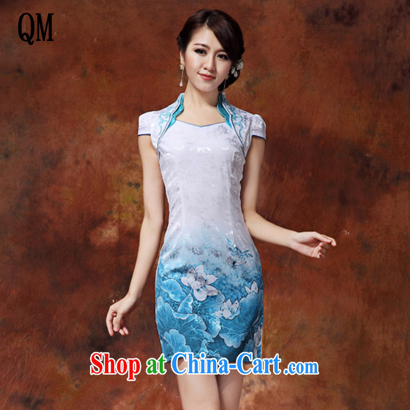 light at the ladies dress up for Chinese Chinese mandarin gowns, long, improved style cheongsam JT 919 #green XXL I should be grateful if you, light (at the end QM), online shopping