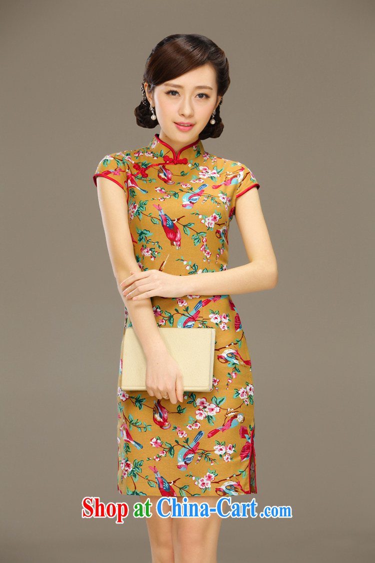 The dirty little known world linen dresses summer improved Stylish retro National Korea wind cotton mA short cheongsam dress QLZ Q 15 6058 micro-world XXL pictures, price, brand platters! Elections are good character, the national distribution, so why buy now enjoy more preferential! Health