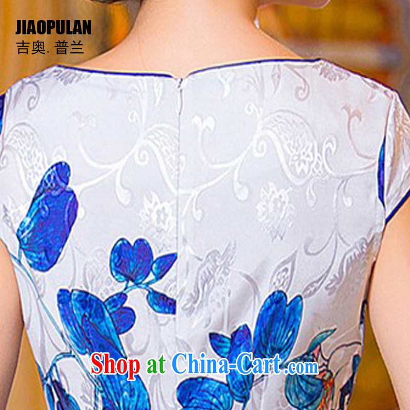 Mr. Kaplan summer 2015 new short cheongsam Chinese wind ethnic wind and stylish improved jacquard cotton cheongsam dress PL 234 photo color 234 XXL, Mr. Kaplan (JIAOPULAN), shopping on the Internet