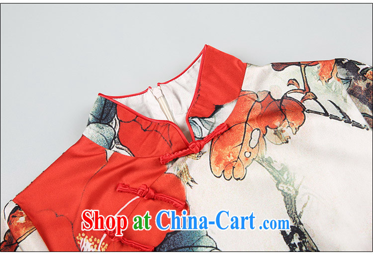 The 2015 spring and summer new European high-end ladies retro Ethnic Wind painting stamp cultivating cheongsam dress picture color XL pictures, price, brand platters! Elections are good character, the national distribution, so why buy now enjoy more preferential! Health