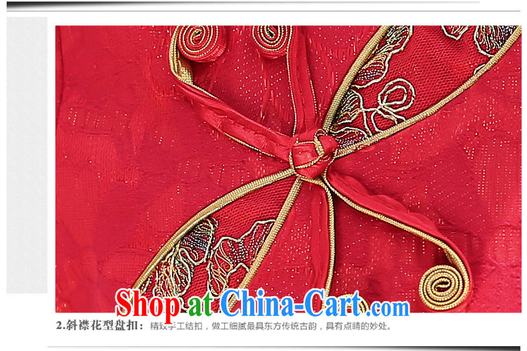 Jin Bai Lai 2015 new dresses summer dresses the improved stylish beauty graphics thin red short-sleeved wedding dress uniform toast 4 XL pictures, price, brand platters! Elections are good character, the national distribution, so why buy now enjoy more preferential! Health