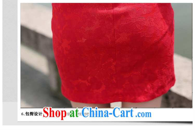 Jin Bai Lai 2015 new dresses summer dresses the improved stylish beauty graphics thin red short-sleeved wedding dress uniform toast 4 XL pictures, price, brand platters! Elections are good character, the national distribution, so why buy now enjoy more preferential! Health