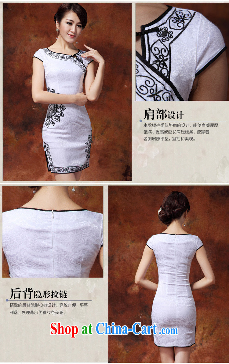 light at the current National wind female fashion improved cheongsam Chinese Pipa flap-in Lao long cheongsam JT 920 white black XL pictures, price, brand platters! Elections are good character, the national distribution, so why buy now enjoy more preferential! Health