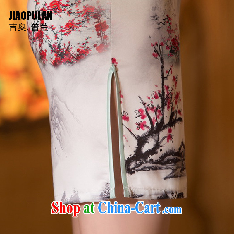 Mr. Kaplan 2015 spring and summer new stylish beauty Silk Cheongsam dress retro Ethnic Wind dress everyday dress PL 0620 photo color XXL, Mr. KAPLAN (JIAOPULAN), shopping on the Internet