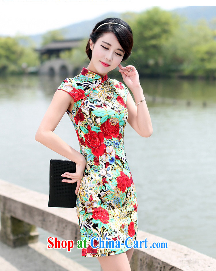 Jin Bai Lai 2015 new dresses the improved summer beauty aura video thin dresses retro short-sleeved gown toast clothing qipao 4 XL pictures, price, brand platters! Elections are good character, the national distribution, so why buy now enjoy more preferential! Health
