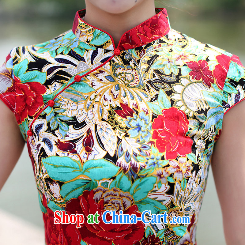 Jin Bai Lai 2015 new dresses the improved summer beauty aura video thin dresses retro short-sleeved gown toast clothing qipao 4 XL, pure Bai Lai (C . Z . BAILEE), online shopping
