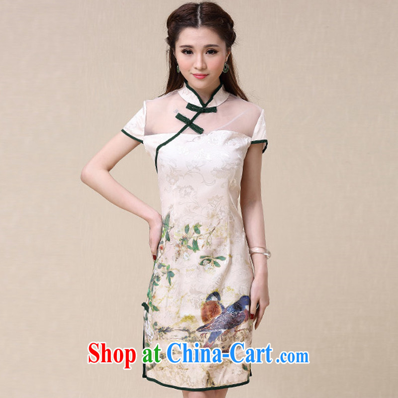 Kowloon City Land summer 2015 national air-cultivating high-end elegant qipao dresses female FL C 3072 - 8952 Map Color XXL, Lung-land (LONGZILIAN), and, on-line shopping