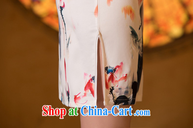 Mr. Kaplan 2015 spring and summer new ink painting outfit improved cultivation short cheongsam dress dress dress PL 0630 photo color XXL pictures, price, brand platters! Elections are good character, the national distribution, so why buy now enjoy more preferential! Health