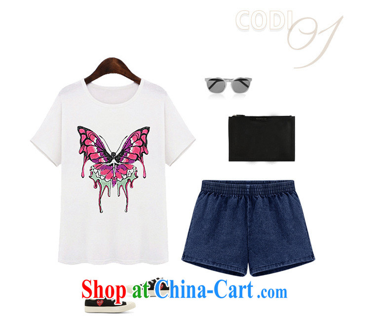 hamilton 2015 European and American female T shirts summer new short-sleeved three-dimensional embroidery butterfly pattern loose T-shirt T shirt 5179 white XL pictures, price, brand platters! Elections are good character, the national distribution, so why buy now enjoy more preferential! Health
