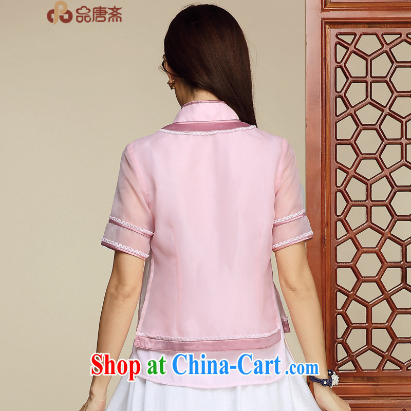 Mr Henry Tang, Id al-Fitr 2015 Tang with retro T-shirt summer China wind girls improved Han-ethnic wind robes T-shirt short-sleeved pre-sale may 30, pink XL pre-sale, and Tang ID al-Fitr, shopping on the Internet