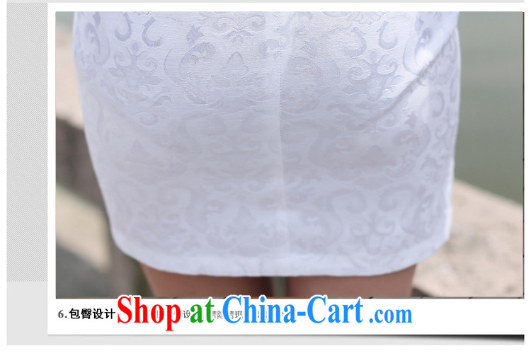 Jin Bai Lai summer new 2015 dresses improved cheongsam dress retro fashion short-sleeved beauty embroidery Chinese package and dress 4 XL pictures, price, brand platters! Elections are good character, the national distribution, so why buy now enjoy more preferential! Health