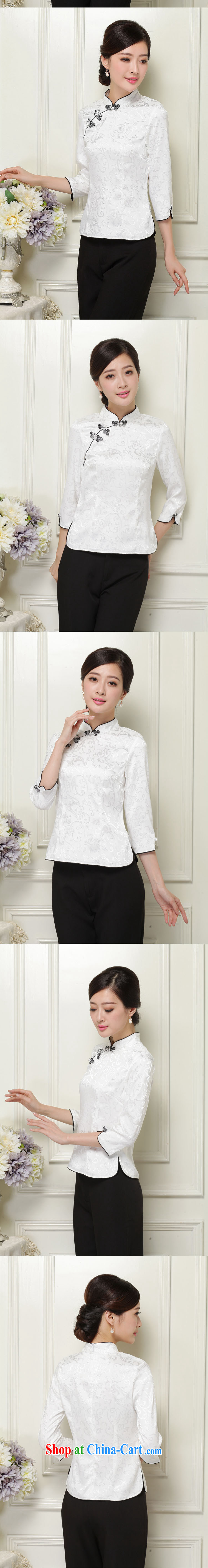 light at the 2015 National wind 7 cuffs and classy improved cheongsam shirt JT 1059 white XL pictures, price, brand platters! Elections are good character, the national distribution, so why buy now enjoy more preferential! Health