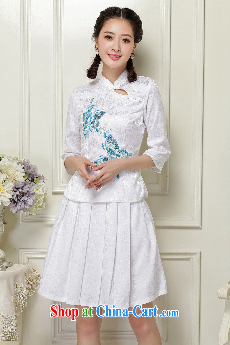 The end is original and stylish outfit two piece in the cuff ends antique dresses, for cultivating cheongsam JT 1055 white XXL pictures, price, brand platters! Elections are good character, the national distribution, so why buy now enjoy more preferential! Health