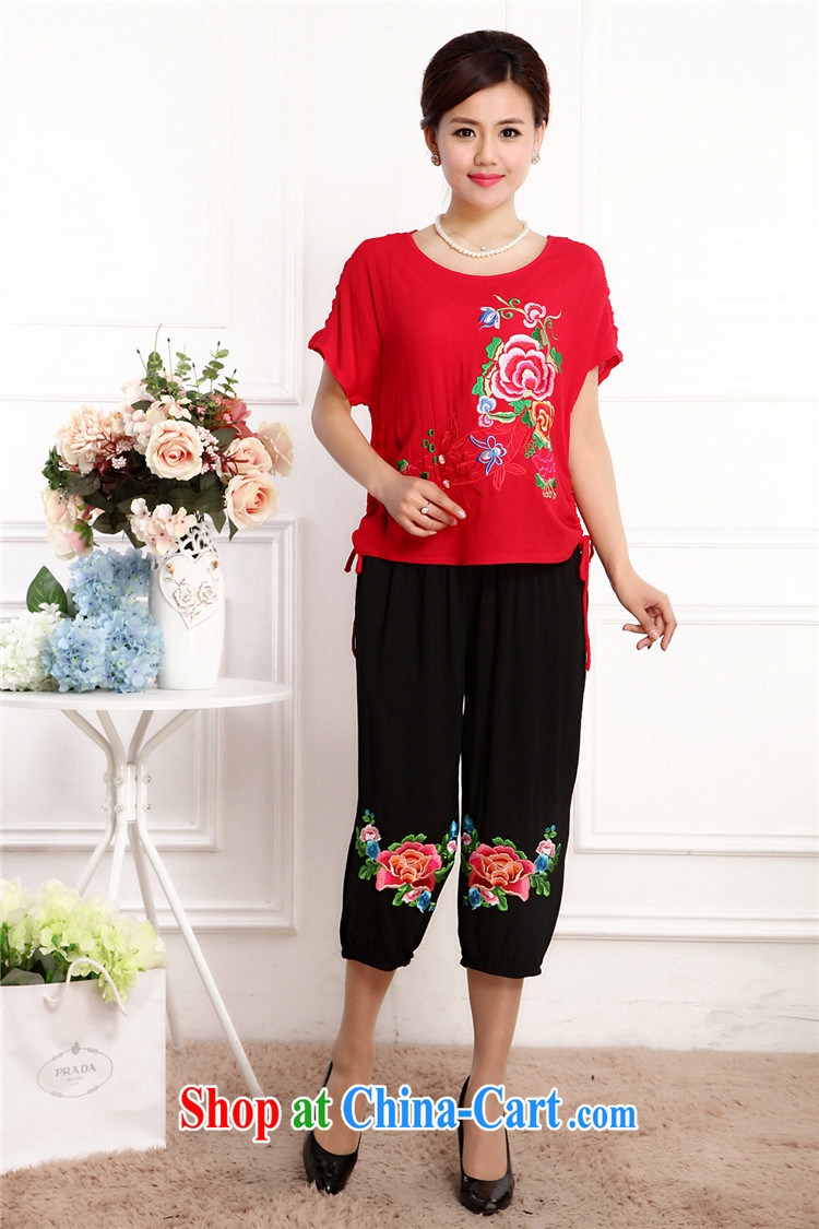 Bong-ki Paul 2015 Korean version of the new, middle-aged and older female summer embroidery short sleeve shirt T pants middle-aged female cotton Ma Tang package mother package Black if you want to order, please contact Customer Service pictures, price, brand platters! Elections are good character, the national distribution, so why buy now enjoy more preferential! Health