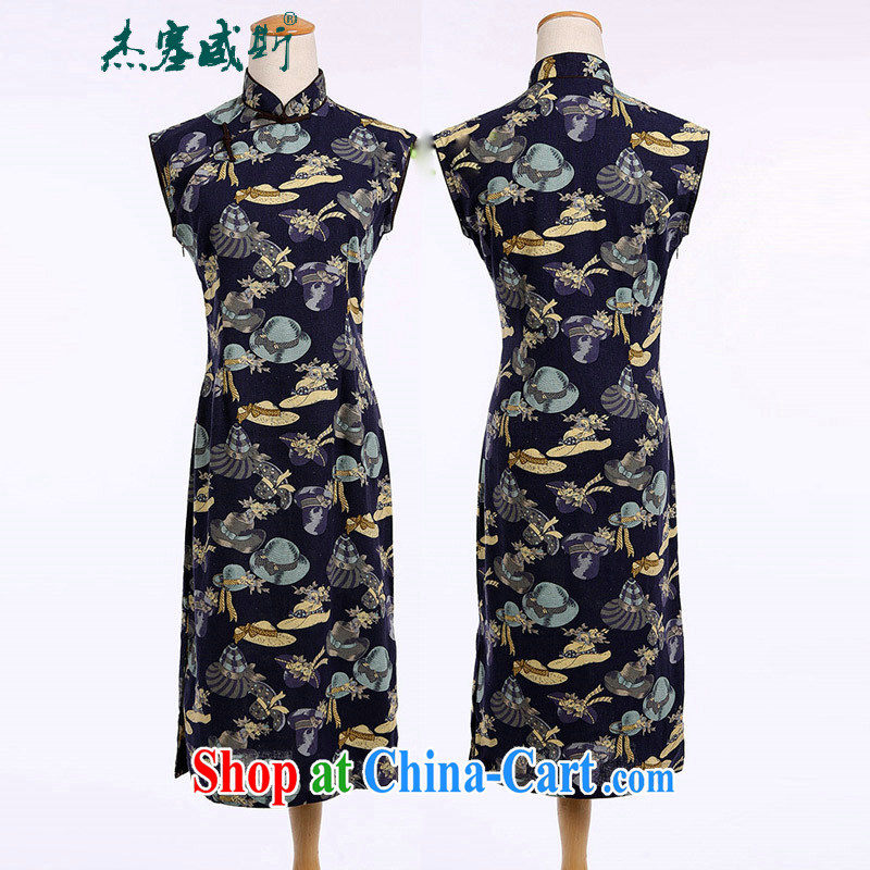 The Jessup, summer women's clothing retro cheongsam dress manual for improvement and for cultivating the cotton dresses sleeveless Tsing Yi the CAP XXL, Jessup, and shopping on the Internet