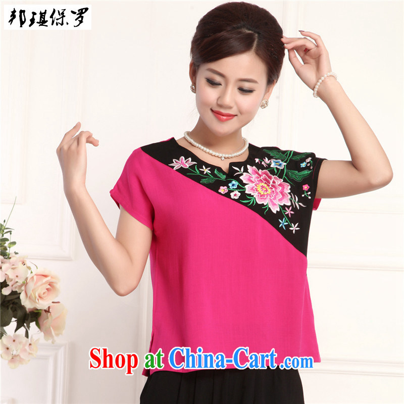 Bong-ki Paul summer 2015 new mom with Tang is included in the kit the stylish women's clothing cotton Ma Kit middle-aged short-sleeved T shirt jacket the code pink if you want to order, please contact customer service, Angel Paul, shopping on the Internet