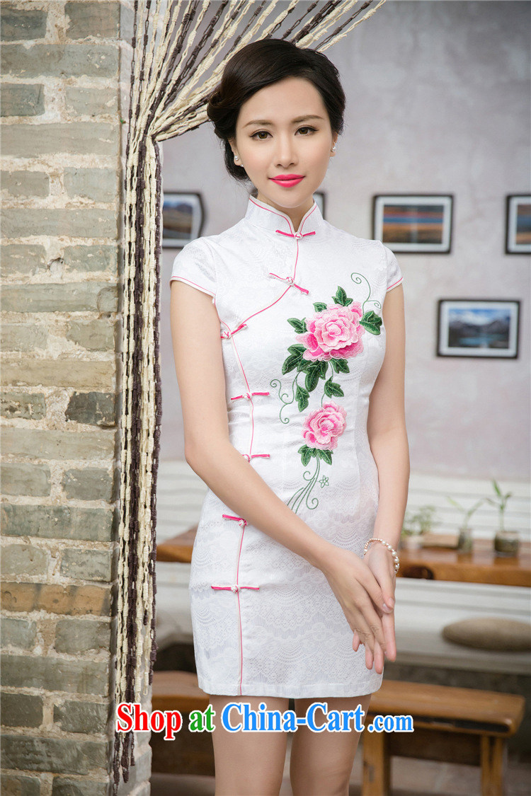 Very late summer 2015 and stylish Ms. improved cheongsam Chinese Ethnic Wind stereo embroidered short sleeves cheongsam dress JT 5088 saffron XXL pictures, price, brand platters! Elections are good character, the national distribution, so why buy now enjoy more preferential! Health