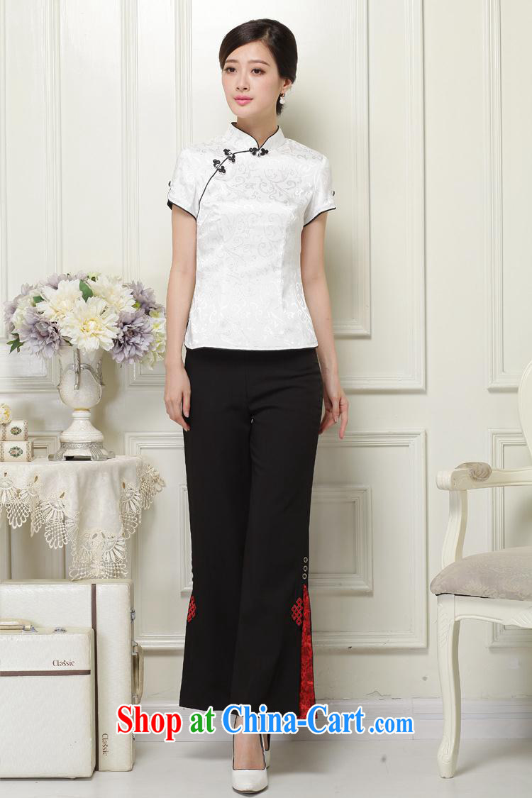 light at the Chinese Tang Replace T-shirt hand-tie stylish short-sleeve improved cheongsam shirt JT 1052 white XXL pictures, price, brand platters! Elections are good character, the national distribution, so why buy now enjoy more preferential! Health