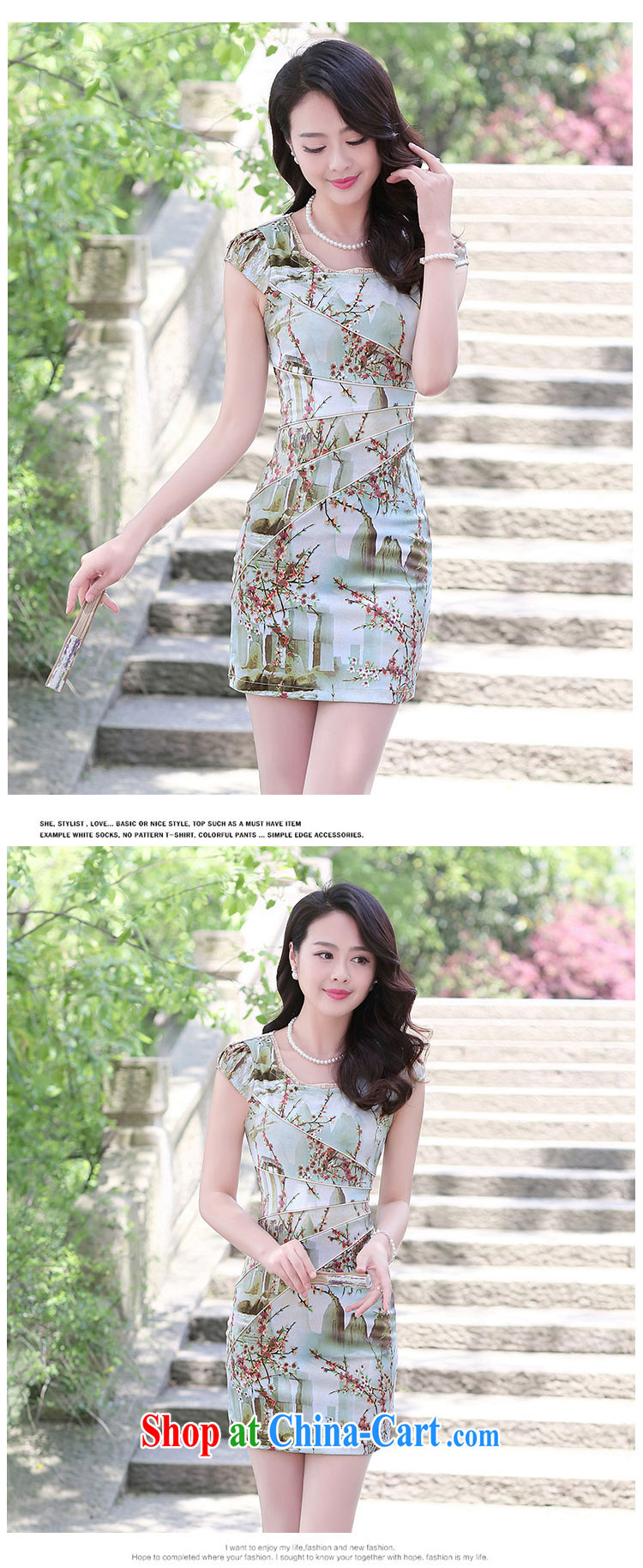 The Scent of Women dresses 2015 new women who are decorated in improved stamp short sleeve cheongsam dress of red bottom small perfume L pictures, price, brand platters! Elections are good character, the national distribution, so why buy now enjoy more preferential! Health
