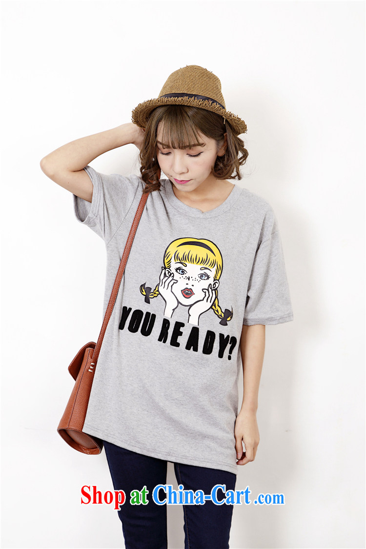 hamilton 5316 #2015 spring and summer new female Korean cute little girls College, short-sleeved shirt T girl graphics thin solid gray are code pictures, price, brand platters! Elections are good character, the national distribution, so why buy now enjoy more preferential! Health