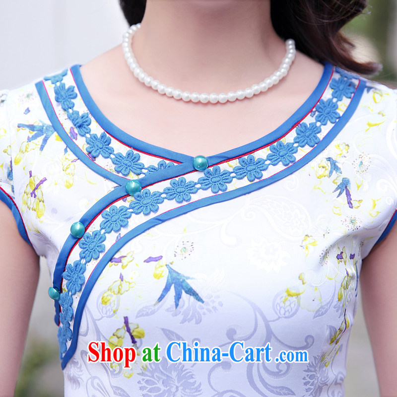 Summer 2015 new stylish and refined beauty, stamp duty cheongsam dress female toner Phillips L, Mr Tung Chee Hwa (Miss . Dong), shopping on the Internet