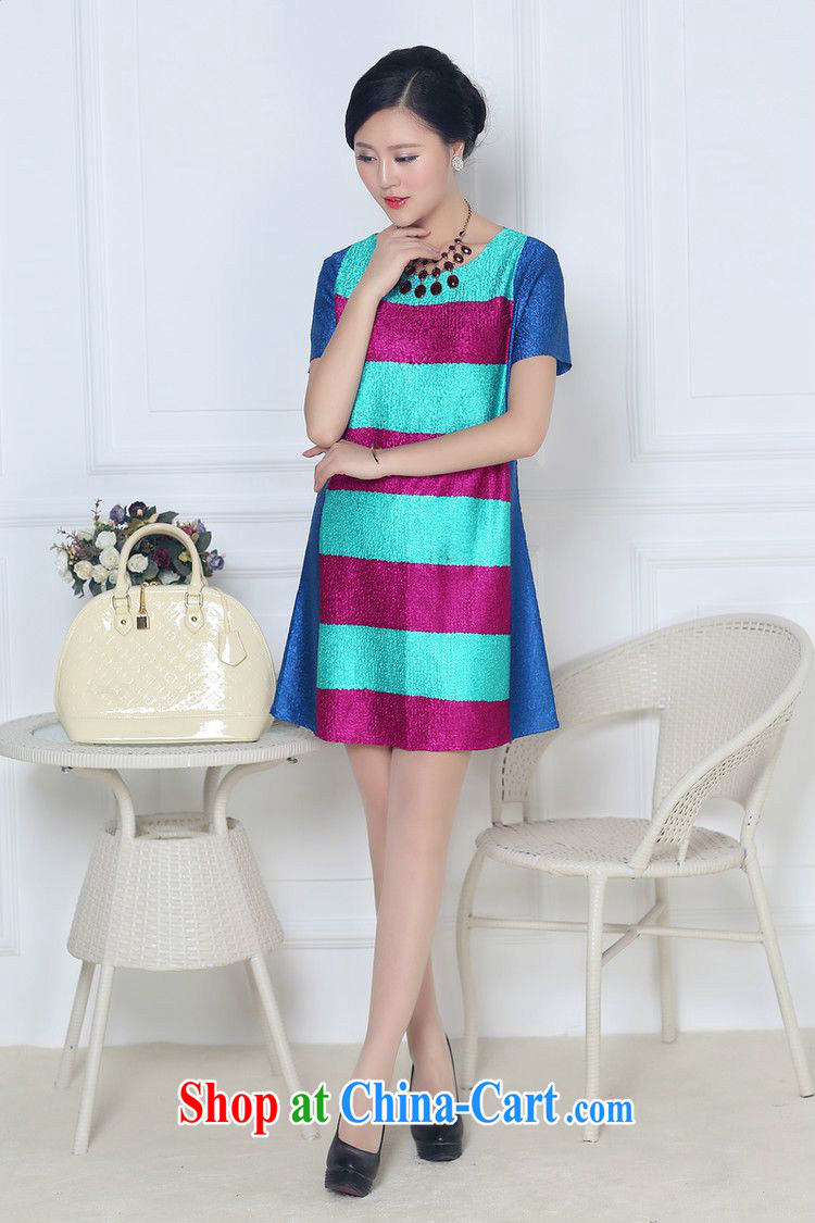 The JA summer 2015 the new liberal mom with silk wrinkles the code dress XYY - 8322 blue XXXL pictures, price, brand platters! Elections are good character, the national distribution, so why buy now enjoy more preferential! Health
