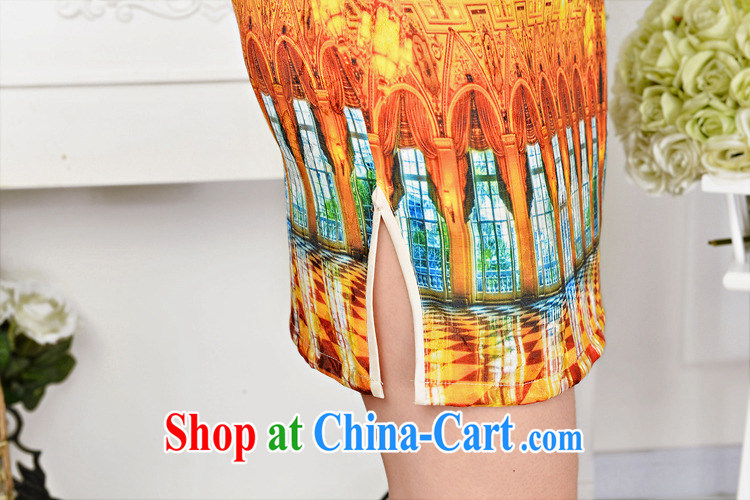 2015 DEPTHDES new summer girls retro-tie short-sleeved stamp Chinese, for improved cultivation video thin short cheongsam style dresses White Palace figure XXL pictures, price, brand platters! Elections are good character, the national distribution, so why buy now enjoy more preferential! Health