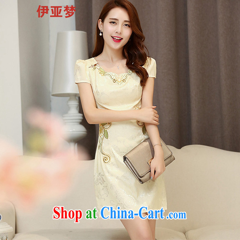The dream in the 2015 summer New Beauty video thin China wind embroidery cheongsam dress dress pink XXL, the dream, and, on-line shopping