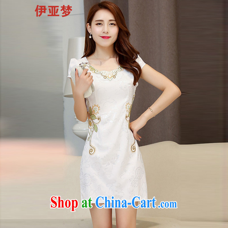 The dream in the 2015 summer New Beauty video thin China wind embroidery cheongsam dress dress pink XXL, the dream, and, on-line shopping