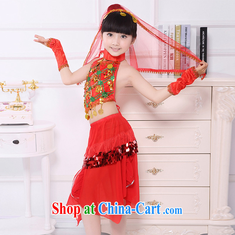I should be grateful if you would arrange for Performing Arts Hong Kong dream 61 children India dance Xinjiang Dance uniforms girls belly dance Dance Dance Performance Service red 140 in performing arts dreams, and shopping on the Internet