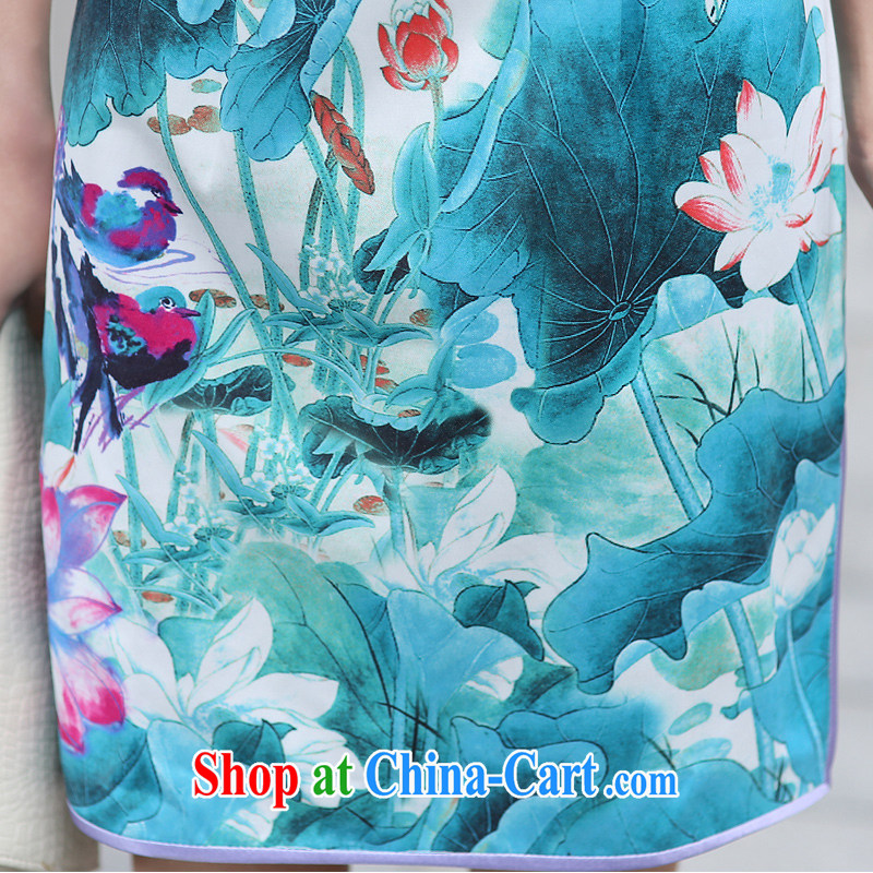 mandarin ducks playing in the water summer new lace cheongsam stylish improved women's clothing sexy dresses G 13,451 picture color S, Su-koon Tang, shopping on the Internet