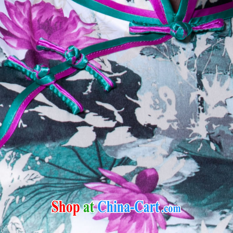 Cyd Ho Kwun Tong I would be grateful if you could chop classic qipao summer new, improved and stylish/short, cultivating cheongsam dress retro G 81,167 purple S, Sau looked Tang, shopping on the Internet