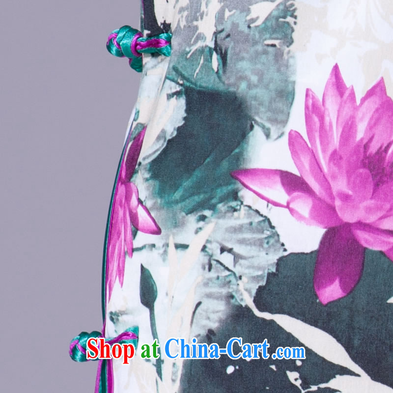 Cyd Ho Kwun Tong I would be grateful if you could chop classic qipao summer new, improved and stylish/short, cultivating cheongsam dress retro G 81,167 purple S, Sau looked Tang, shopping on the Internet