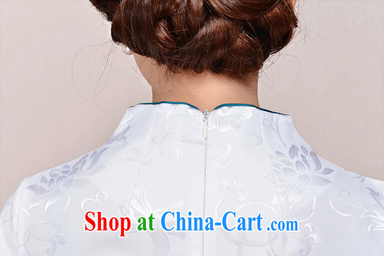 2015 DEPTHDES new summer women's clothing national retro elegance beauty stamp Peacock picture improved short cheongsam dress White Peacock peony flowers XXL pictures, price, brand platters! Elections are good character, the national distribution, so why buy now enjoy more preferential! Health