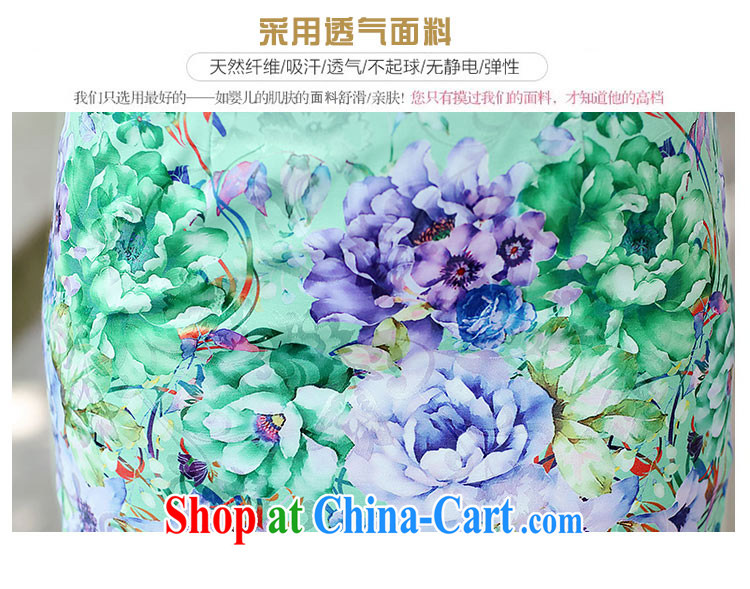 Air Shu Diane 2015 summer new retro improved cheongsam dress fashion beauty style cheongsam dress girls dresses blue Peony XXL pictures, price, brand platters! Elections are good character, the national distribution, so why buy now enjoy more preferential! Health