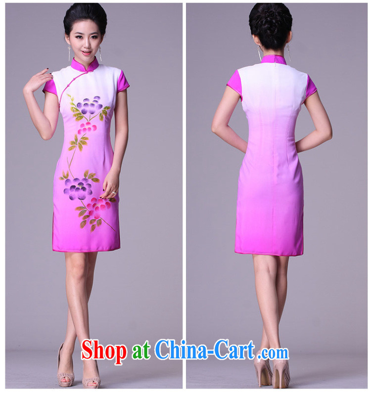 The CYD HO Kwun Tong' were spent 瑤 stylish improved cheongsam/Summer 2015 new hand-painted daily cheongsam dress retro rose red M pictures, price, brand platters! Elections are good character, the national distribution, so why buy now enjoy more preferential! Health