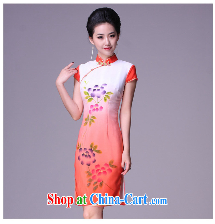 The CYD HO Kwun Tong' were spent 瑤 stylish improved cheongsam/Summer 2015 new hand-painted daily cheongsam dress retro rose red M pictures, price, brand platters! Elections are good character, the national distribution, so why buy now enjoy more preferential! Health