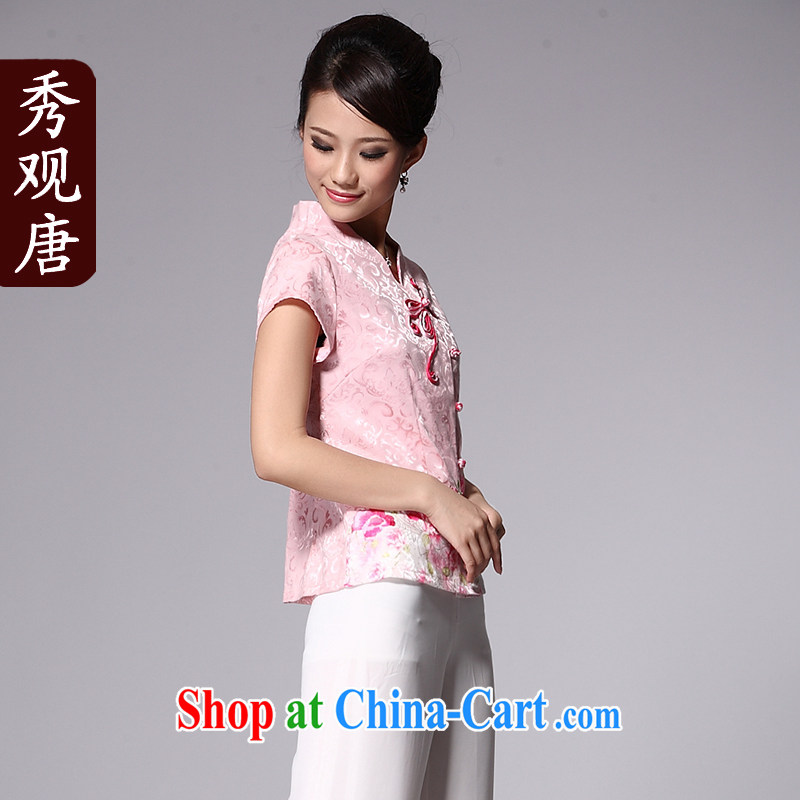 The CYD HO Kwun Tong) 7 take a plant improvement, Ms. Tang, fine embroidery Tang fitted T-shirt G 15,134 pink XXXL, Sau looked Tang, shopping on the Internet