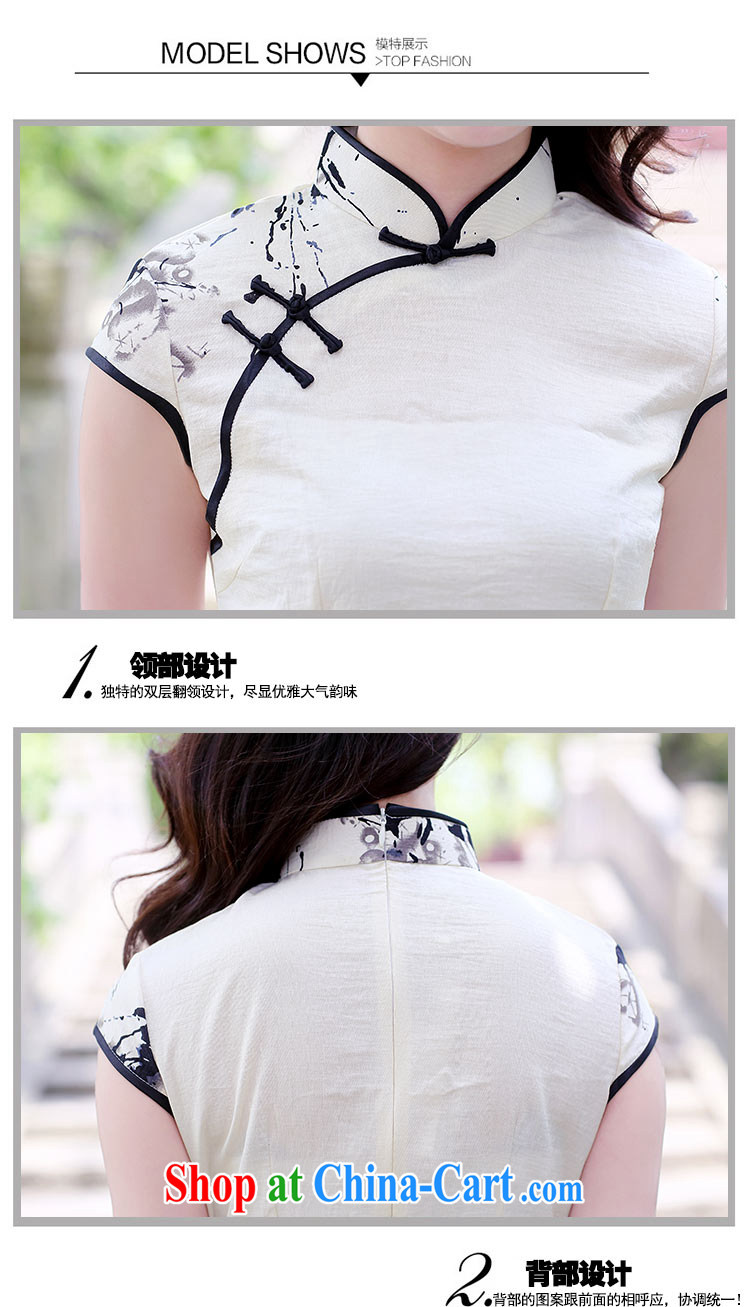 Air Shu Diane 2015 new summer dress new cheongsam dress beauty stamp short stylish improved cheongsam ink spend XL pictures, price, brand platters! Elections are good character, the national distribution, so why buy now enjoy more preferential! Health