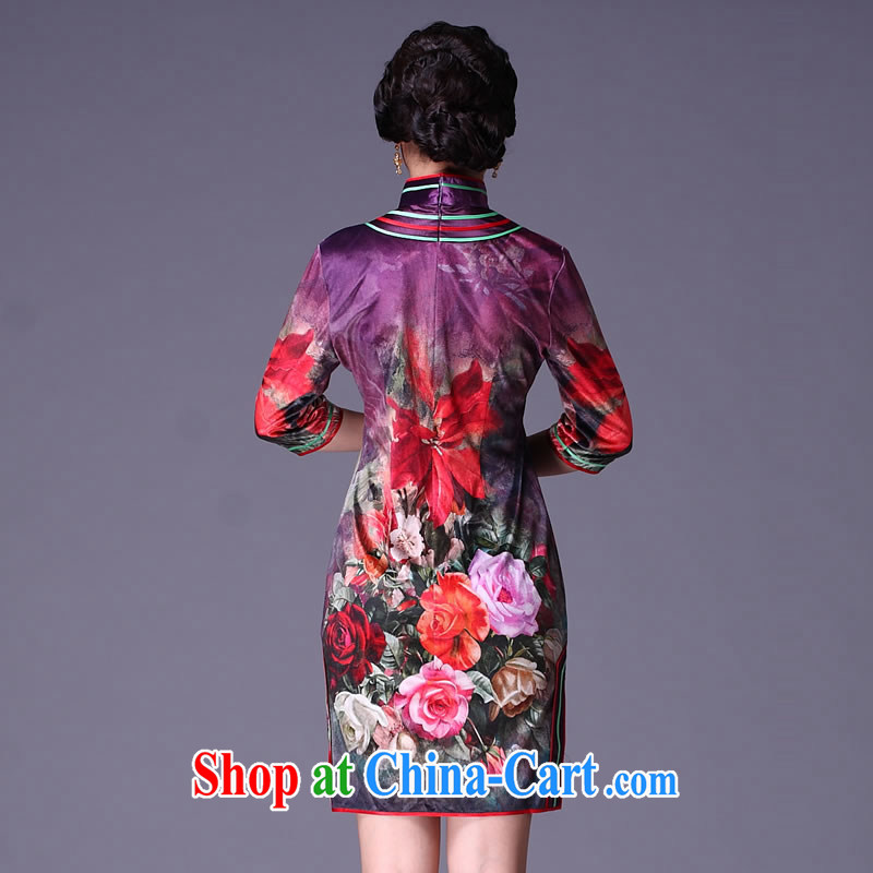 Cyd Ho Kwun Tong tricks mood classical videos cheongsam/fall in with improved cuff antique velvet cheongsam dress/G 92,119 picture color XXXL, Sau looked Tang, shopping on the Internet