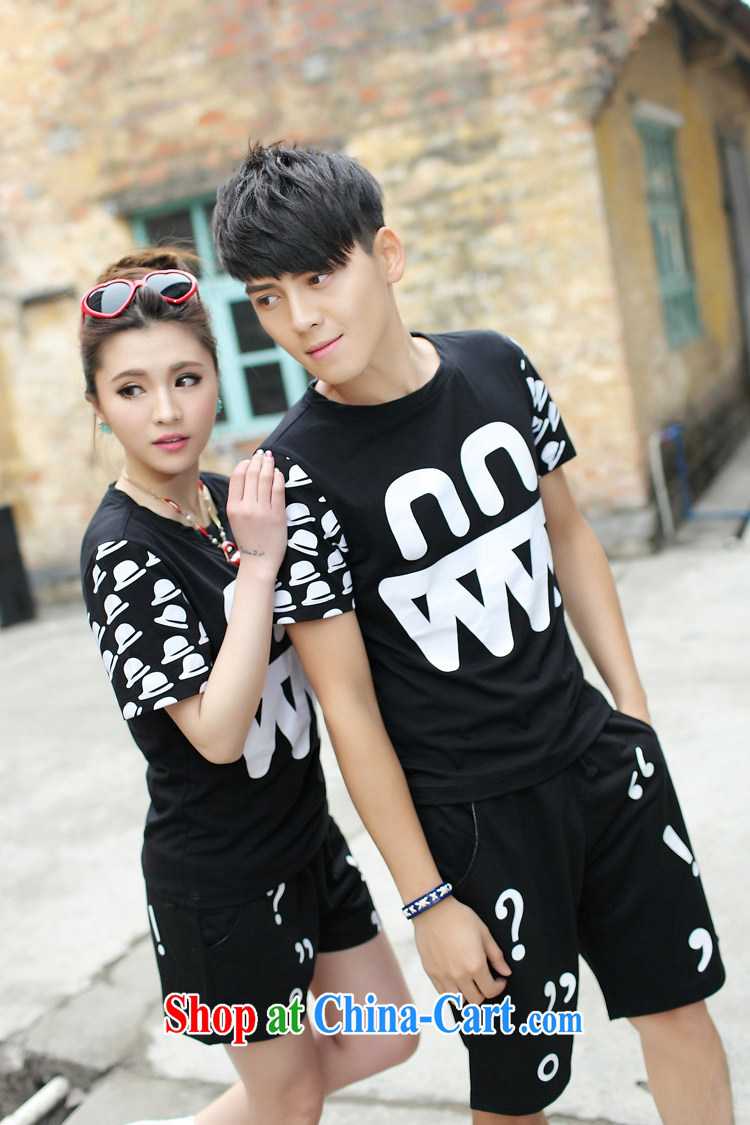 Black butterfly 2015 new, couples with a short-sleeved shirt T female Korean personalized stamp duty Holiday Beach with couples with summer courses serve female black T shirt + black trousers 6188 XXL pictures, price, brand platters! Elections are good character, the national distribution, so why buy now enjoy more preferential! Health