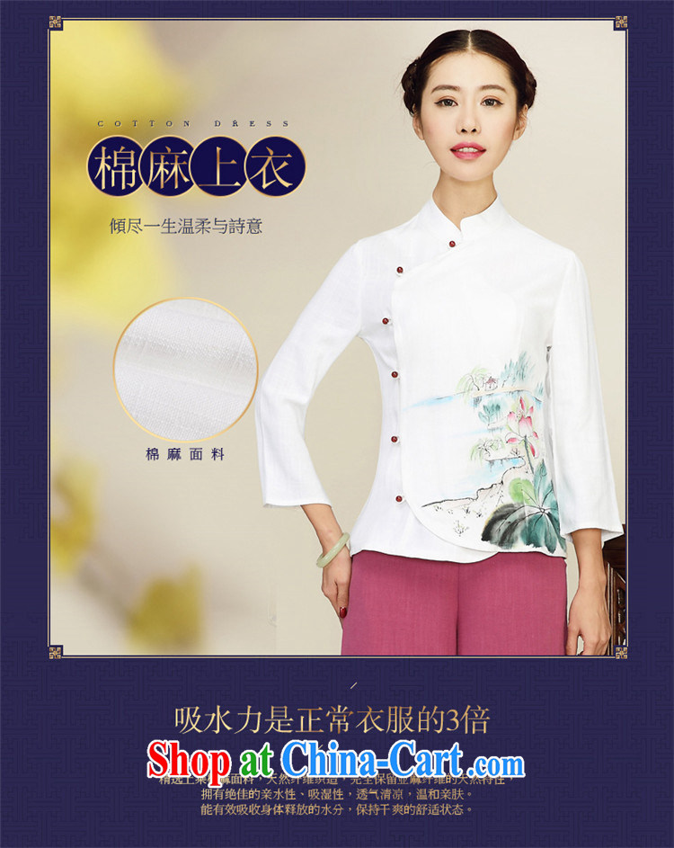 For Tang Id al-Fitr Chinese improved Chinese blouses cotton Ma ethnic wind Long-Sleeve Han-retro dresses T-shirt pre-sale April 30 white XL pictures, price, brand platters! Elections are good character, the national distribution, so why buy now enjoy more preferential! Health