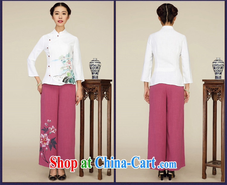 For Tang Id al-Fitr Chinese improved Chinese blouses cotton Ma ethnic wind Long-Sleeve Han-retro dresses T-shirt pre-sale April 30 white XL pictures, price, brand platters! Elections are good character, the national distribution, so why buy now enjoy more preferential! Health