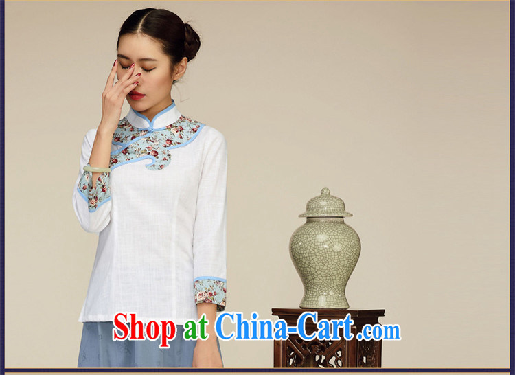 Mr Tang, Id al-Fitr 2015 spring new Han-improved female Chinese clothes Chinese wind Long-Sleeve Chinese T-shirt white XL pictures, price, brand platters! Elections are good character, the national distribution, so why buy now enjoy more preferential! Health